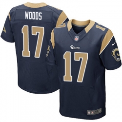 Men Nike Rams #17 Robert Woods Navy Blue Team Color Stitched NFL Elite Jersey Men Nike Rams #17 Robert Woods Navy Blue Team Color Stitched NFL Elite Jersey