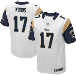 Men Nike Rams #17 Robert Woods White Stitched NFL Elite Jersey Men Nike Rams #17 Robert Woods White Stitched NFL Elite Jersey