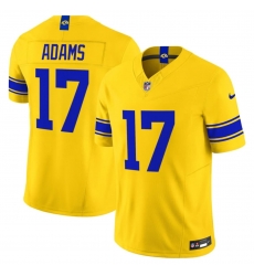 Men's Los Angeles Rams #17 Davante Adams Yellow 2026 F.U.S.E. Vapor Limited Football Stitched Jersey Men's Los Angeles Rams #17 Davante Adams Yellow 2026 F.U.S.E. Vapor Limited Football Stitched Jersey
