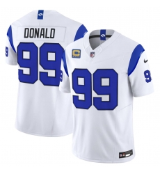 Men's Los Angeles Rams #99 Aaron Donald White 2026 F.U.S.E. With 4- Star C Patch Vapor Limited Football Stitched Jersey