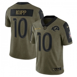 Men's Los Angeles Rams Cooper Kupp Nike Olive 2021 Salute To Service Limited Player Jersey Men's Los Angeles Rams Cooper Kupp Nike Olive 2021 Salute To Service Limited Player Jersey