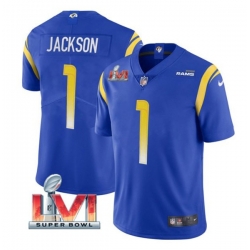 Nike Los Angeles Rams 1 Desean Jackson Royal 2022 Super Bowl LVI Vapor Limited Jersey Nike Los Angeles Rams 1 Desean Jackson Royal 2022 Super Bowl LVI Vapor Limited Jersey