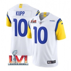 Nike Los Angeles Rams 10 Cooper Kupp White 2022 Super Bowl LVI Vapor Limited Jersey Nike Los Angeles Rams 10 Cooper Kupp White 2022 Super Bowl LVI Vapor Limited Jersey