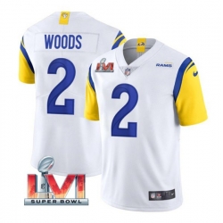 Nike Los Angeles Rams 2 Robert Woods White 2022 Super Bowl LVI Vapor Limited Jersey Nike Los Angeles Rams 2 Robert Woods White 2022 Super Bowl LVI Vapor Limited Jersey