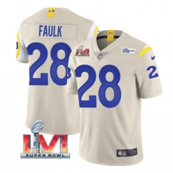 Nike Los Angeles Rams 28 Marshall Faulk Bone 2022 Super Bowl LVI Vapor Limited Jersey Nike Los Angeles Rams 28 Marshall Faulk Bone 2022 Super Bowl LVI Vapor Limited Jersey