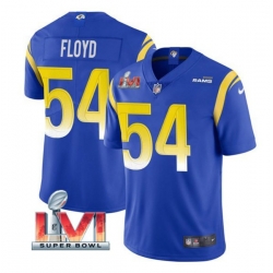 Nike Los Angeles Rams 54 Leonard Floyd Royal 2022 Super Bowl LVI Vapor Limited Jersey Nike Los Angeles Rams 54 Leonard Floyd Royal 2022 Super Bowl LVI Vapor Limited Jersey