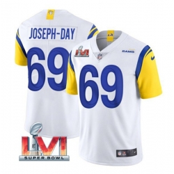 Nike Los Angeles Rams 69 Sebastian Joseph Day White 2022 Super Bowl LVI Vapor Limited Jersey Nike Los Angeles Rams 69 Sebastian Joseph Day White 2022 Super Bowl LVI Vapor Limited Jersey