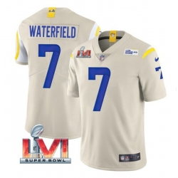 Nike Los Angeles Rams 7 Bob Waterfield Bone 2022 Super Bowl LVI Vapor Limited Jersey Nike Los Angeles Rams 7 Bob Waterfield Bone 2022 Super Bowl LVI Vapor Limited Jersey