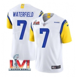 Nike Los Angeles Rams 7 Bob Waterfield White 2022 Super Bowl LVI Vapor Limited Jersey Nike Los Angeles Rams 7 Bob Waterfield White 2022 Super Bowl LVI Vapor Limited Jersey