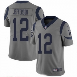 Nike Rams 12 Van Jefferson Gray Men Stitched NFL Limited Inverted Legend Jersey Nike Rams 12 Van Jefferson Gray Men Stitched NFL Limited Inverted Legend Jersey