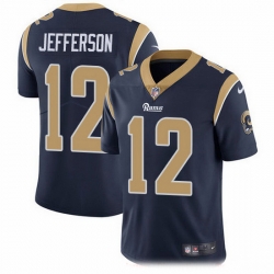 Nike Rams 12 Van Jefferson Navy Blue Team Color Men Stitched NFL Vapor Untouchable Limited Jersey Nike Rams 12 Van Jefferson Navy Blue Team Color Men Stitched NFL Vapor Untouchable Limited Jersey