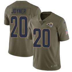 Nike Rams #20 Lamarcus Joyner Olive Mens Stitched NFL Limited 2017 Salute to Service Jersey Nike Rams #20 Lamarcus Joyner Olive Mens Stitched NFL Limited 2017 Salute to Service Jersey