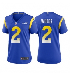 Women Los Angeles Rams 2 Robert Woods Vapor Limited Blue Jersey