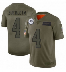 Womens Los Angeles Rams 4 Greg Zuerlein Limited Camo 2019 Salute to Service Football Jersey