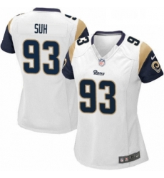 Womens Nike Los Angeles Rams 93 Ndamukong Suh Game White NFL Jersey