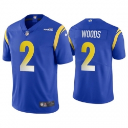 Youth Los Angeles Rams 2 Robert Woods Royal Vapor Untouchable Limited Stitched Jersey 