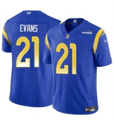 Youth Los Angeles Rams 21 Zach Evans Blue 2024 F U S E Vapor Untouchable Stitched Football Jersey