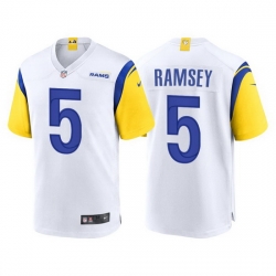 Youth Los Angeles Rams #5 Jalen Ramsey White Stitched Football Limited Jersey