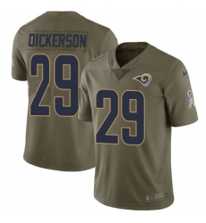 Youth Nike Los Angeles Rams 29 Eric Dickerson Limited Olive 2017 Salute to Service NFL Jersey