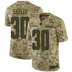 Chargers 30 Austin Ekeler Camo Men Stitched Football Limited 2018 Salute To Service Jersey