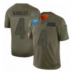 Men Los Angeles Chargers 4 Michael Badgley Limited Camo 2019 Salute to Service Football Jersey