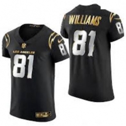 Men Los Angeles Chargers 81 Mike Williams 2020 Black Gold Limited Jersey