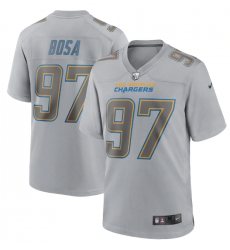 Men Los Angeles Chargers 97 Joey Bosa Grey Atmosphere Fashion Stitched Game Jersey