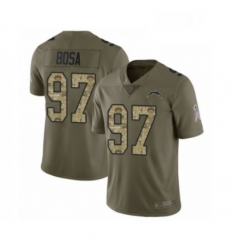 Men Los Angeles Chargers 97 Joey Bosa Limited Olive Camo 2017 Salute to Service Football Jersey