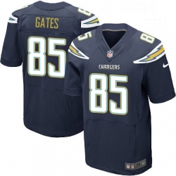 Men Nike Los Angeles Chargers 85 Antonio Gates Elite Navy Blue Team Color NFL Jersey