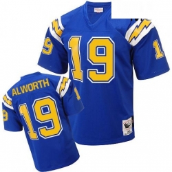 Mitchell And Ness Los Angeles Chargers 19 Lance Alworth Authentic Electric Blue 1984 Throwback NFL Jersey