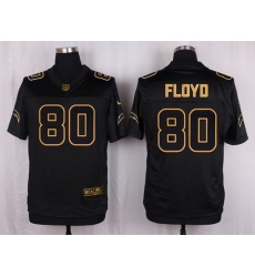 Nike Chargers #80 Malcom Floyd Black Mens Stitched NFL Elite Pro Line Gold Collection Jersey