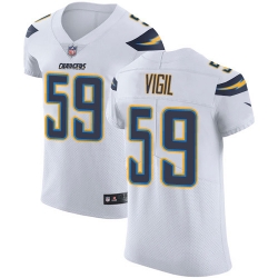 Nike Los Angeles Chargers 59 Nick Vigil White Men Stitched NFL New Elite Jersey