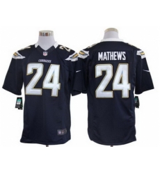 Nike San Diego Chargers 24 Ryan Mathews Dark Blue LIMITED NFL Jersey