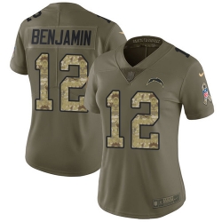 Nike Chargers #12 Travis Benjamin Olive Camo Womens Stitched NFL Limited 2017 Salute to Service Jersey Nike Chargers #12 Travis Benjamin Olive Camo Womens Stitched NFL Limited 2017 Salute to Service Jersey
