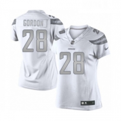 Womens Los Angeles Chargers 25 Melvin Gordon Limited White Platinum Football Jersey Womens Los Angeles Chargers 25 Melvin Gordon Limited White Platinum Football Jersey