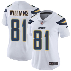 Womens Nike Chargers #81 Mike Williams White  Stitched NFL Vapor Untouchable Limited Jersey Womens Nike Chargers #81 Mike Williams White  Stitched NFL Vapor Untouchable Limited Jersey