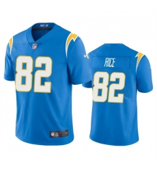 Youth Los Angeles Chargers 82 Brenden Rice Light Blue 2024 Draft Vapor Limited Stitched Football Jersey