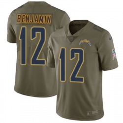 Youth Nike Chargers #12 Travis Benjamin Olive Stitched NFL Limited 2017 Salute to Service Jersey