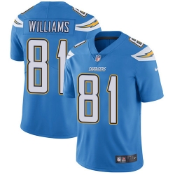 Youth Nike Chargers #81 Mike Williams Electric Blue Alternate Stitched NFL Vapor Untouchable Limited Jersey