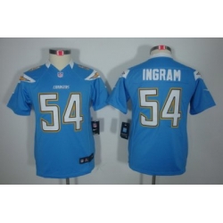 Youth Nike San Diego Chargers #54 Melvin Ingram Light Blue Color Limited Jerseys