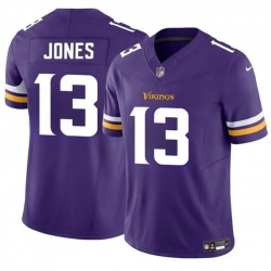 Men Minnesota Vikings 13 Daniel Jones Purple 2024 F U S E  Vapor Untouchable Limited Stitched Jersey