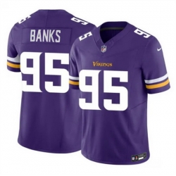 Men Minnesota Vikings  95 Caleb Banks Purple 2026 Draft F U S E  Vapor Untouchable Limited Stitched Jersey