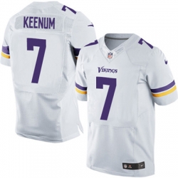 Men Nike Vikings #7 Case Keenum White Stitched NFL Elite Jersey Men Nike Vikings #7 Case Keenum White Stitched NFL Elite Jersey