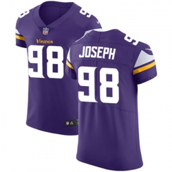 Men Nike Vikings #98 Linval Joseph Purple Team Color Stitched NFL Vapor Untouchable Elite Jersey Men Nike Vikings #98 Linval Joseph Purple Team Color Stitched NFL Vapor Untouchable Elite Jersey