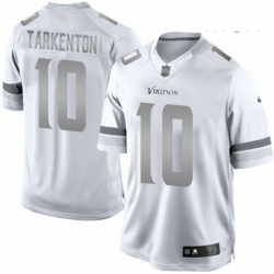 Mens Nike Minnesota Vikings 10 Fran Tarkenton Limited White Platinum NFL Jersey Mens Nike Minnesota Vikings 10 Fran Tarkenton Limited White Platinum NFL Jersey