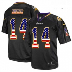 Mens Nike Minnesota Vikings 14 Stefon Diggs Elite Black USA Flag Fashion NFL Jersey Mens Nike Minnesota Vikings 14 Stefon Diggs Elite Black USA Flag Fashion NFL Jersey