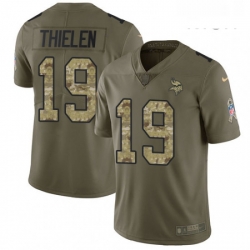 Mens Nike Minnesota Vikings 19 Adam Thielen Limited OliveCamo 2017 Salute to Service NFL Jersey Mens Nike Minnesota Vikings 19 Adam Thielen Limited OliveCamo 2017 Salute to Service NFL Jersey