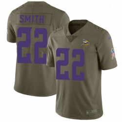 Mens Nike Minnesota Vikings 22 Harrison Smith Limited Olive 2017 Salute to Service NFL Jersey Mens Nike Minnesota Vikings 22 Harrison Smith Limited Olive 2017 Salute to Service NFL Jersey