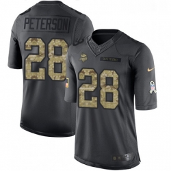 Mens Nike Minnesota Vikings 28 Adrian Peterson Limited Black 2016 Salute to Service NFL Jersey Mens Nike Minnesota Vikings 28 Adrian Peterson Limited Black 2016 Salute to Service NFL Jersey