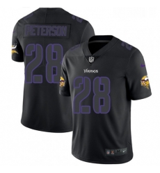 Mens Nike Minnesota Vikings 28 Adrian Peterson Limited Black Rush Impact NFL Jersey